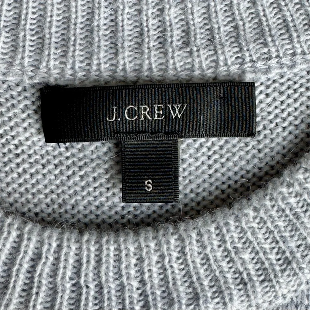 J.Crew Fair Isle Abstract Geometric Knit Sweater Gray Blue Olive‎ – Size Small
